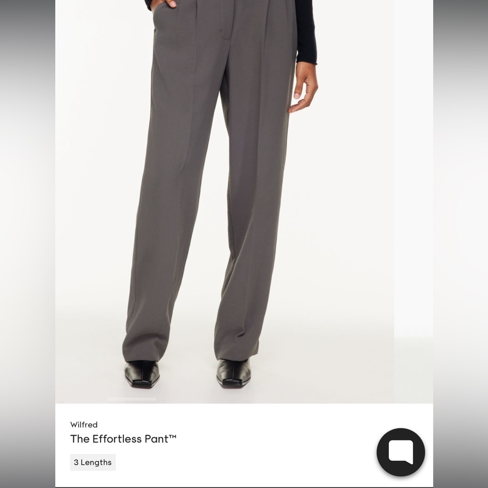 ARITZIA Wilfred Peppercorn Grey Effortless Pants Size 00 Regular Length